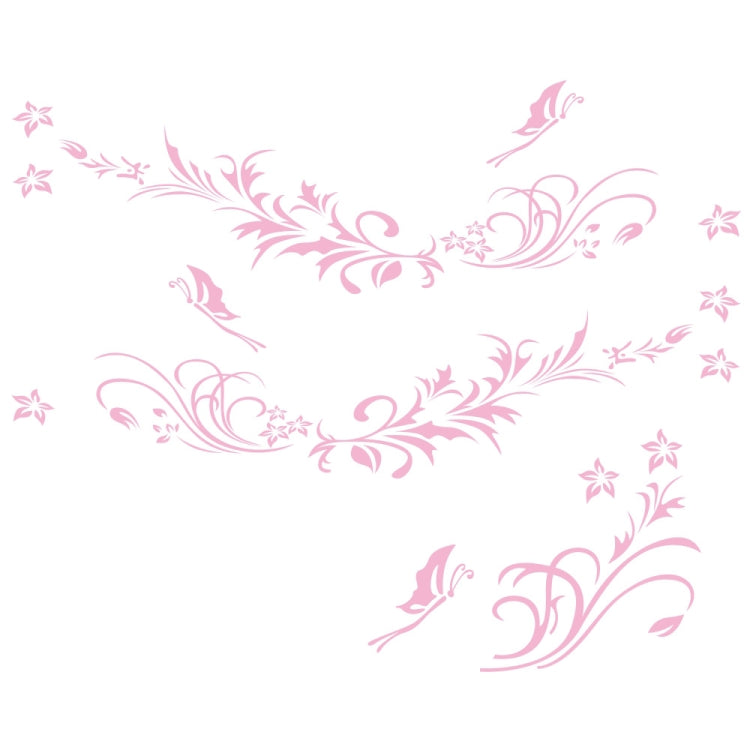 D-462 Butterfly Loves Flowers Pattern Car Modified Decorative Sticker(Pink) - free shipping - PMC TechLife - Order now!