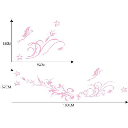 D-462 Butterfly Loves Flowers Pattern Car Modified Decorative Sticker(Pink) - Decorative Sticker by PMC Jewellery | Online Shopping South Africa | PMC Jewellery | Buy Now Pay Later Mobicred