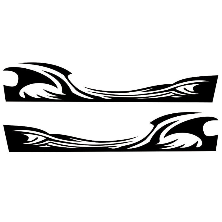 2 PCS/Set D-467 Waves Pattern Car Modified Decorative Sticker(Black) - Decorative Sticker by PMC Jewellery | Online Shopping South Africa | PMC Jewellery | Buy Now Pay Later Mobicred