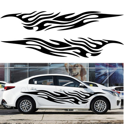 2 PCS/Set D-476 Fire Element Pattern Car Modified Decorative Sticker(Black) - Decorative Sticker by PMC Jewellery | Online Shopping South Africa | PMC Jewellery | Buy Now Pay Later Mobicred
