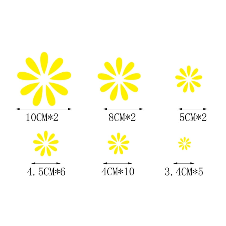 2 PCS/Set D-483 Flower Pattern Car Modified Decorative Sticker(Yellow) - Decorative Sticker by PMC TechLife | Online Shopping South Africa | PMC TechLife | Buy Now Pay Later Mobicred