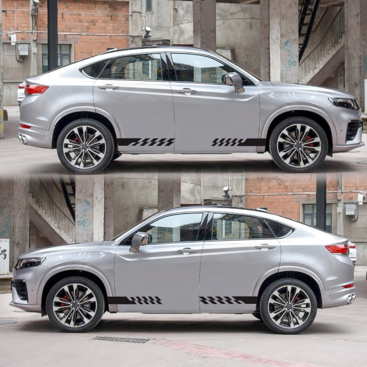 2 PCS/Set D-487 Stripe Pattern Car Modified Decorative Sticker(Black) - Decorative Sticker by PMC Jewellery | Online Shopping South Africa | PMC Jewellery | Buy Now Pay Later Mobicred