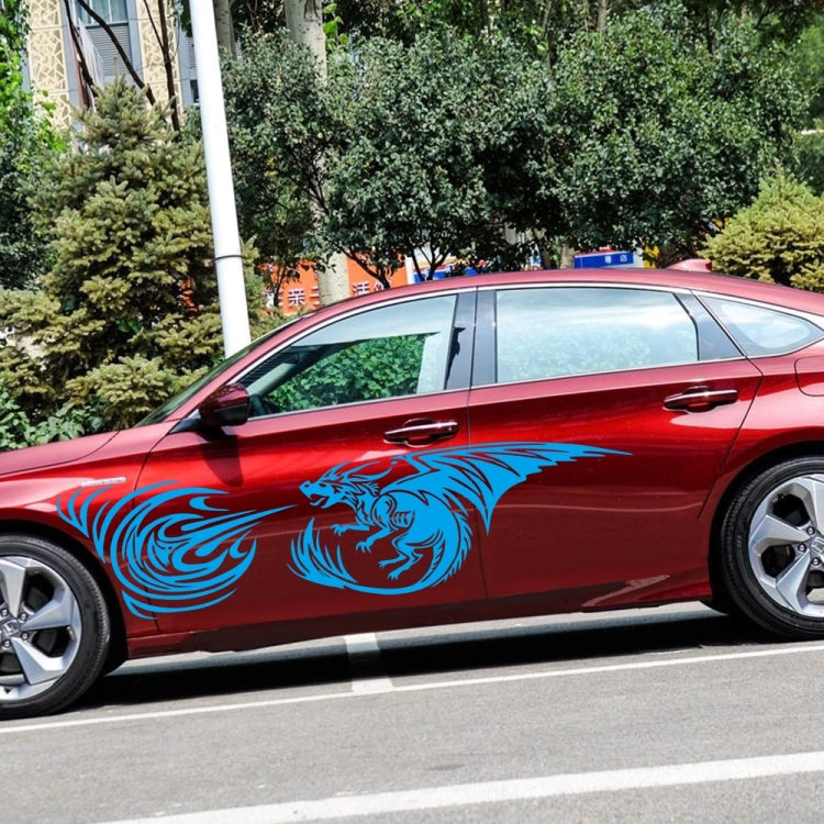 2 PCS/Set D-498 Pterosaur Spitfire Pattern Car Modified Decorative Sticker(Blue) - Decorative Sticker by PMC TechLife | Online Shopping South Africa | PMC TechLife | Buy Now Pay Later Mobicred
