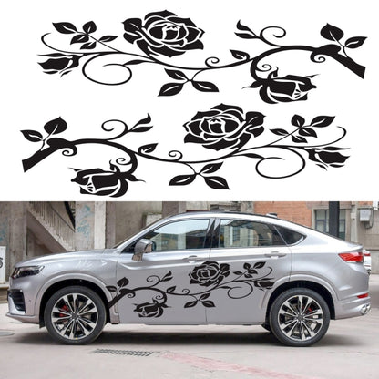 2 PCS/Set D-545 Rose Pattern Car Modified Decorative Sticker(Purple) - Decorative Sticker by PMC Jewellery | Online Shopping South Africa | PMC Jewellery | Buy Now Pay Later Mobicred