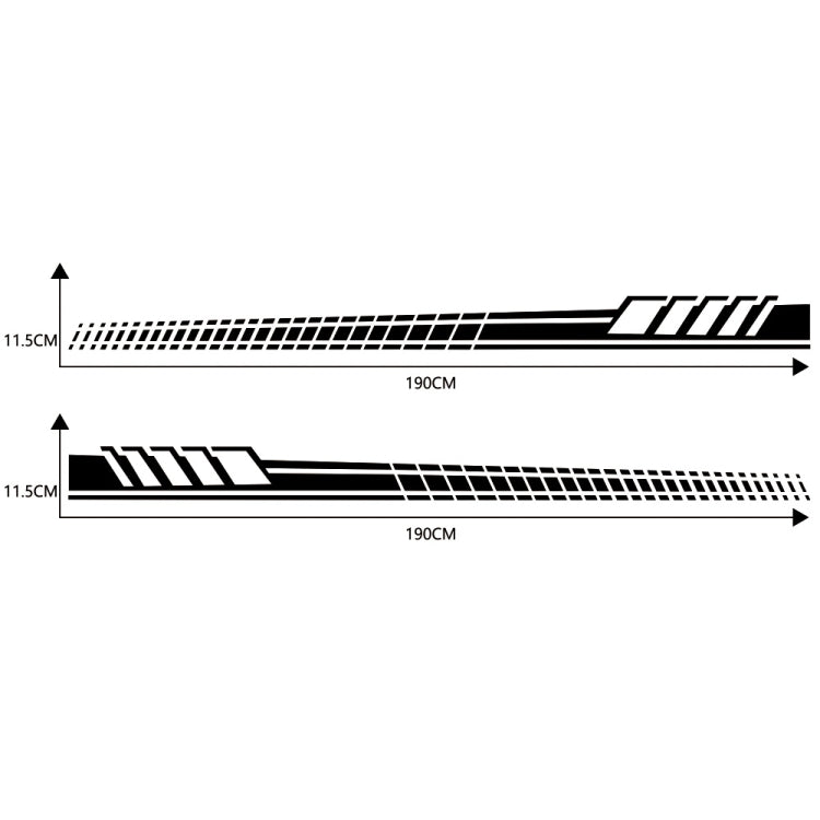 2 PCS/Set D-707 Striped Totem Pattern Car Modified Decorative Sticker(Black) - Decorative Sticker by PMC Jewellery | Online Shopping South Africa | PMC Jewellery | Buy Now Pay Later Mobicred
