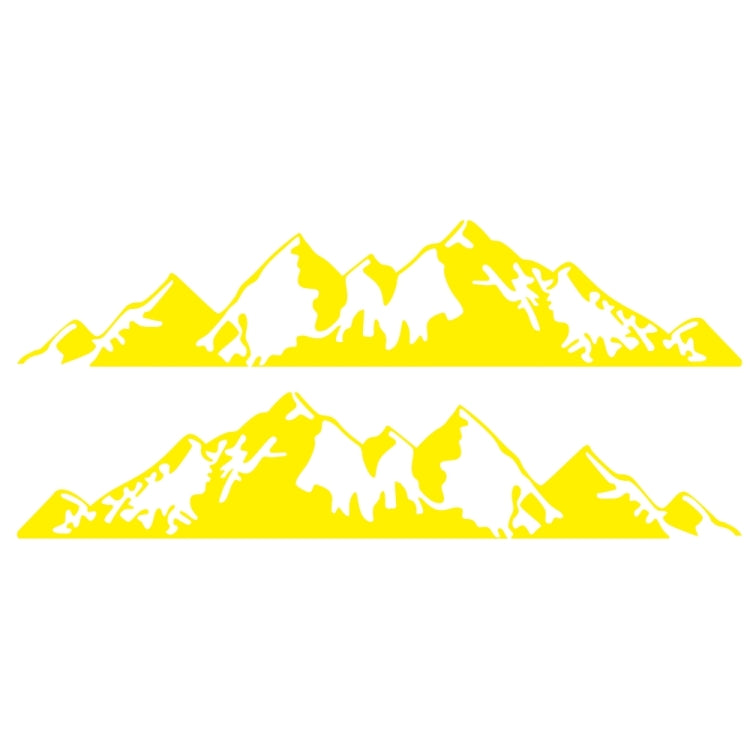 2 PCS/Set D-750 Mountain Pattern Car Modified Decorative Sticker(Yellow) - Decorative Sticker by PMC TechLife | Online Shopping South Africa | PMC TechLife | Buy Now Pay Later Mobicred