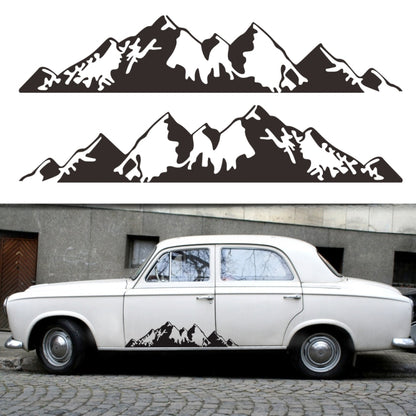 2 PCS/Set D-750 Mountain Pattern Car Modified Decorative Sticker(White) - Decorative Sticker by PMC Jewellery | Online Shopping South Africa | PMC Jewellery | Buy Now Pay Later Mobicred