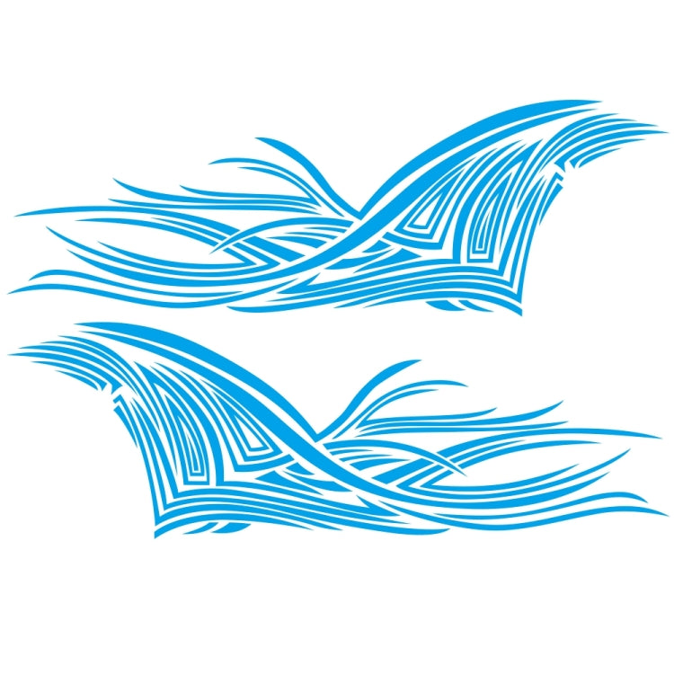 2 PCS/Set D-752 Lines Pattern Car Modified Decorative Sticker(Blue) - Decorative Sticker by PMC TechLife | Online Shopping South Africa | PMC TechLife | Buy Now Pay Later Mobicred