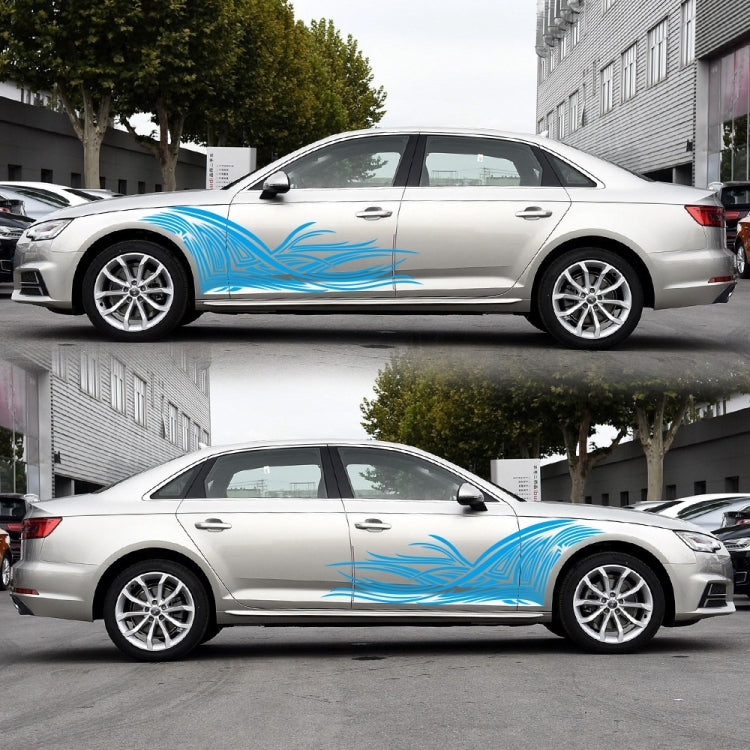 2 PCS/Set D-752 Lines Pattern Car Modified Decorative Sticker(Blue) - Decorative Sticker by PMC TechLife | Online Shopping South Africa | PMC TechLife | Buy Now Pay Later Mobicred