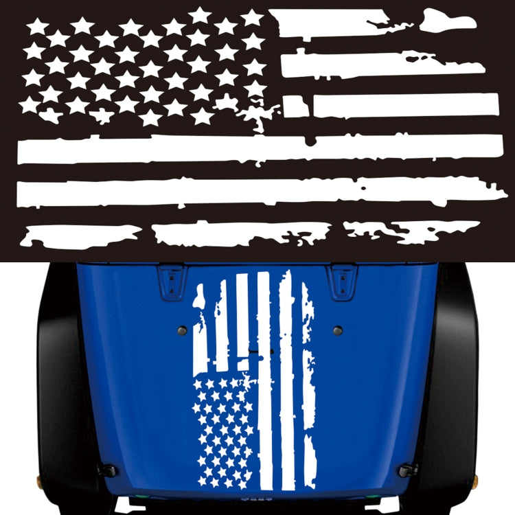 D-778 American Flag Pattern Car Modified Decorative Sticker(White) - Decorative Sticker by PMC Jewellery | Online Shopping South Africa | PMC Jewellery | Buy Now Pay Later Mobicred