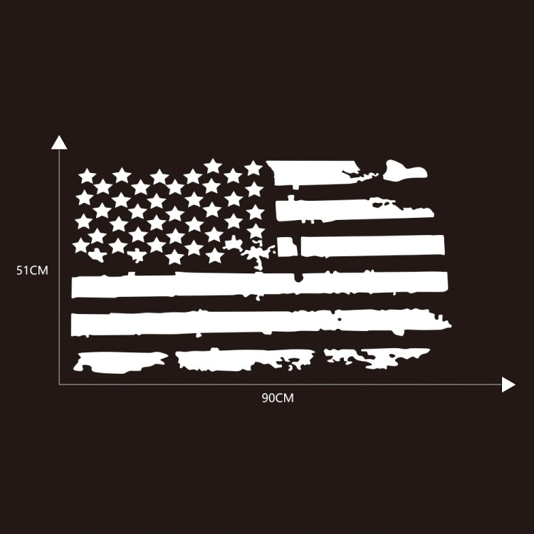 D-778 American Flag Pattern Car Modified Decorative Sticker(White) - Decorative Sticker by PMC Jewellery | Online Shopping South Africa | PMC Jewellery | Buy Now Pay Later Mobicred