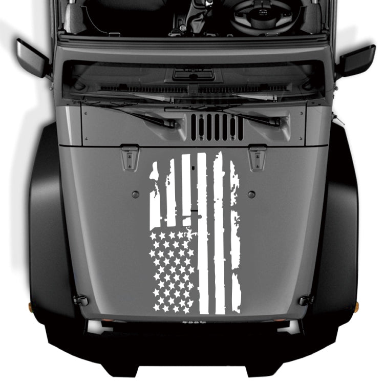 D-778 American Flag Pattern Car Modified Decorative Sticker(White) - Decorative Sticker by PMC Jewellery | Online Shopping South Africa | PMC Jewellery | Buy Now Pay Later Mobicred
