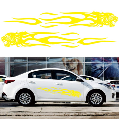 2 PCS/Set D-815 Flame Lion Pattern Car Modified Decorative Sticker(Yellow) - Decorative Sticker by PMC Jewellery | Online Shopping South Africa | PMC Jewellery | Buy Now Pay Later Mobicred