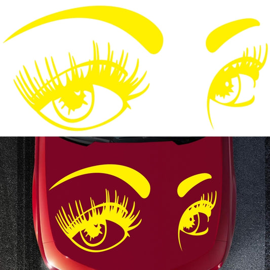 D-821 Beauty Eyes Pattern Car Modified Decorative Sticker(Yellow) - Decorative Sticker by PMC Jewellery | Online Shopping South Africa | PMC Jewellery | Buy Now Pay Later Mobicred