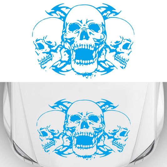 D-923 Three Skulls Pattern Car Modified Decorative Sticker(Blue) - Decorative Sticker by PMC Jewellery | Online Shopping South Africa | PMC Jewellery | Buy Now Pay Later Mobicred