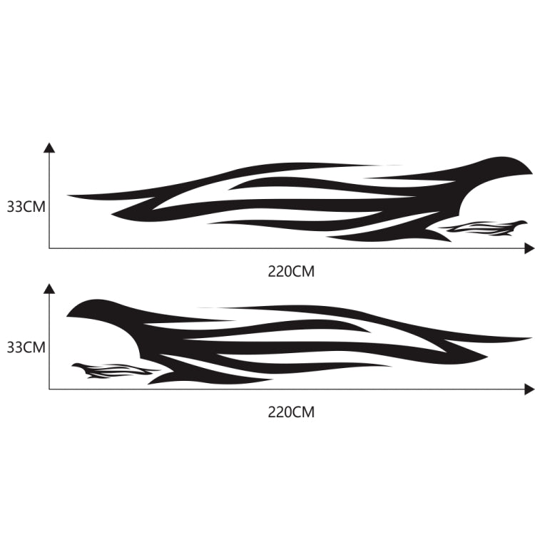 2 PCS/Set D-926 Fire Totem Pattern Car Modified Decorative Sticker(Black) - Decorative Sticker by PMC TechLife | Online Shopping South Africa | PMC TechLife | Buy Now Pay Later Mobicred