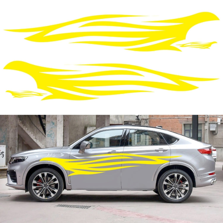 2 PCS/Set D-926 Fire Totem Pattern Car Modified Decorative Sticker(Yellow) - Decorative Sticker by PMC TechLife | Online Shopping South Africa | PMC TechLife | Buy Now Pay Later Mobicred
