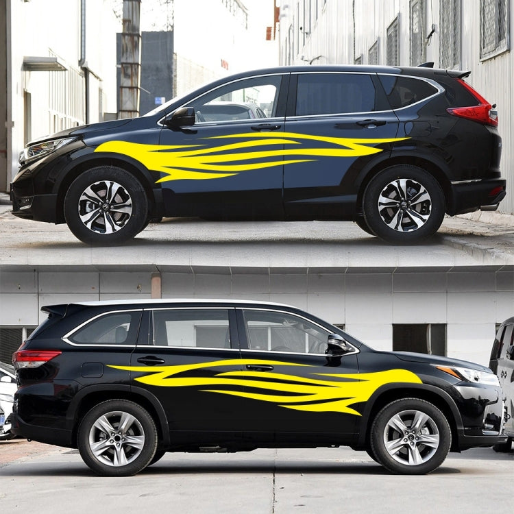 2 PCS/Set D-926 Fire Totem Pattern Car Modified Decorative Sticker(Yellow) - Decorative Sticker by PMC TechLife | Online Shopping South Africa | PMC TechLife | Buy Now Pay Later Mobicred