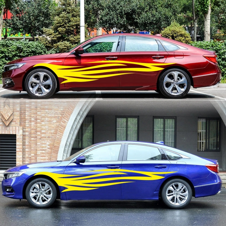 2 PCS/Set D-926 Fire Totem Pattern Car Modified Decorative Sticker(Yellow) - Decorative Sticker by PMC TechLife | Online Shopping South Africa | PMC TechLife | Buy Now Pay Later Mobicred