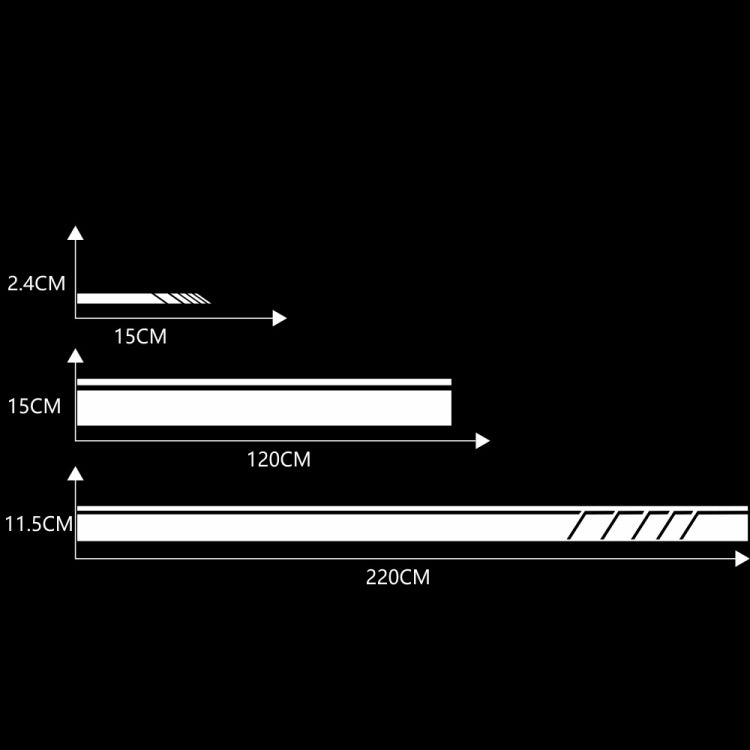 D-930 Lines Pattern Car Modified Decorative Sticker(White) - Decorative Sticker by PMC Jewellery | Online Shopping South Africa | PMC Jewellery