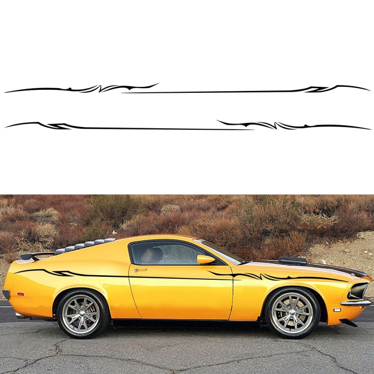 2 PCS/Set D-933 Lightning Pattern Car Modified Decorative Sticker(Black) - Decorative Sticker by PMC TechLife | Online Shopping South Africa | PMC TechLife | Buy Now Pay Later Mobicred