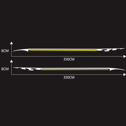 2 PCS/Set D-934 Waistline Pattern Car Modified Decorative Sticker(White Yellow) - Decorative Sticker by PMC Jewellery | Online Shopping South Africa | PMC Jewellery | Buy Now Pay Later Mobicred