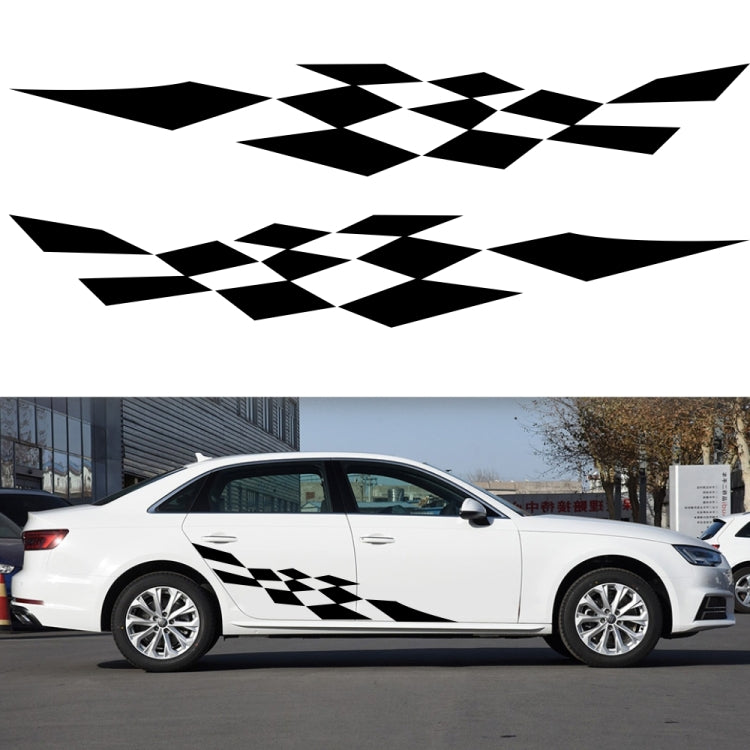 2 PCS/Set D-943 Checkered Flag Pattern Car Modified Decorative Sticker(Black) - Decorative Sticker by PMC TechLife | Online Shopping South Africa | PMC TechLife | Buy Now Pay Later Mobicred