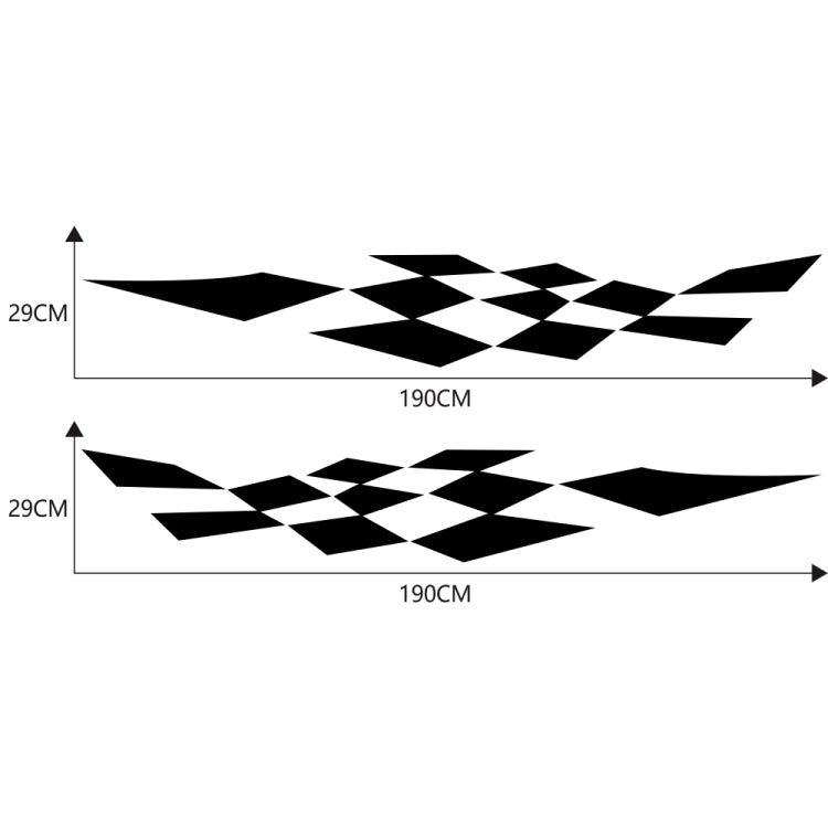2 PCS/Set D-943 Checkered Flag Pattern Car Modified Decorative Sticker(Black) - Decorative Sticker by PMC TechLife | Online Shopping South Africa | PMC TechLife | Buy Now Pay Later Mobicred
