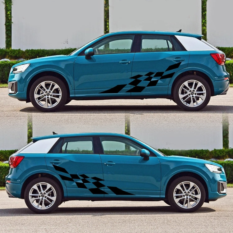 2 PCS/Set D-943 Checkered Flag Pattern Car Modified Decorative Sticker(Black) - Decorative Sticker by PMC TechLife | Online Shopping South Africa | PMC TechLife | Buy Now Pay Later Mobicred