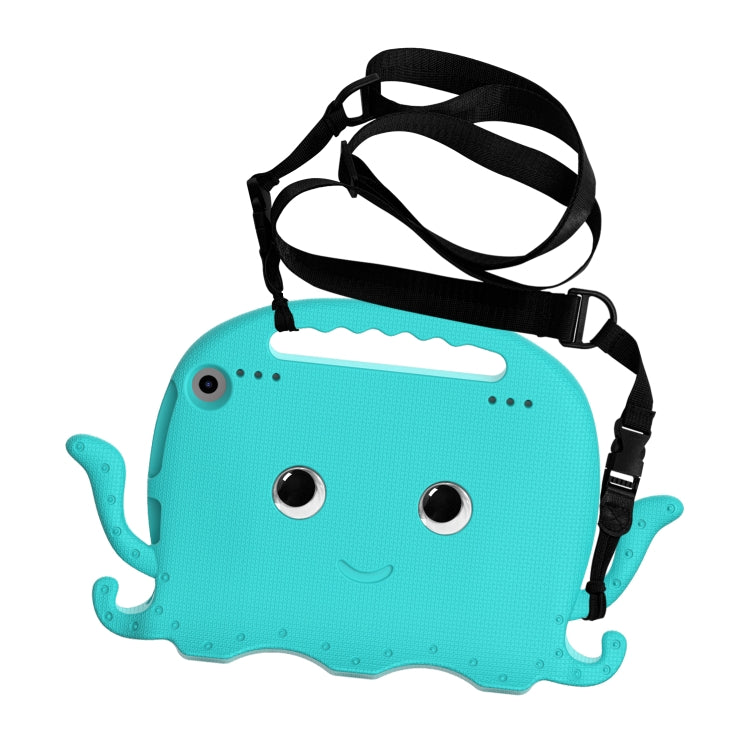 For Amazon Kindle Fire HD 8 / HD 8 Plus Octopus EVA Shockproof Tablet Case with Screen Film & Shoulder Strap(Glacier Green) - Amazon by PMC TechLife | Online Shopping South Africa | PMC TechLife | Buy Now Pay Later Mobicred