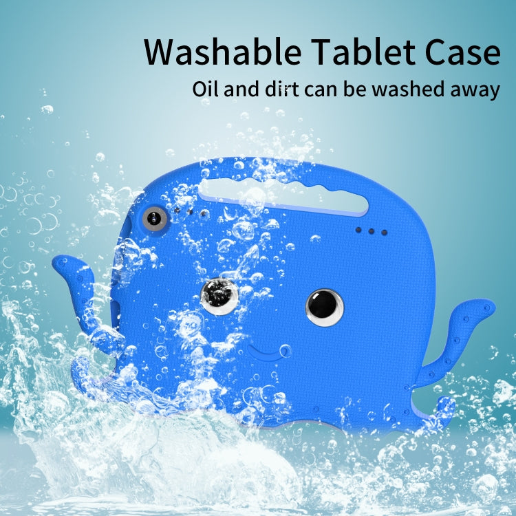 For Amazon Kindle Fire HD 8 / HD 8 Plus Octopus EVA Shockproof Tablet Case with Screen Film & Shoulder Strap(Blue) - Amazon by PMC TechLife | Online Shopping South Africa | PMC TechLife | Buy Now Pay Later Mobicred