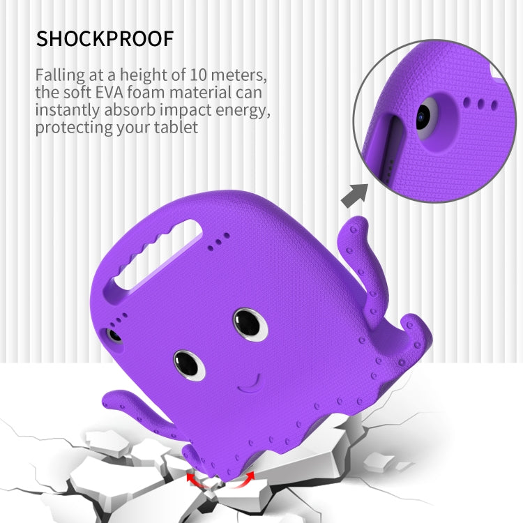 For Amazon Kindle Fire HD 8 / HD 8 Plus Octopus EVA Shockproof Tablet Case with Screen Film & Shoulder Strap(Purple) - Amazon by PMC TechLife | Online Shopping South Africa | PMC TechLife | Buy Now Pay Later Mobicred