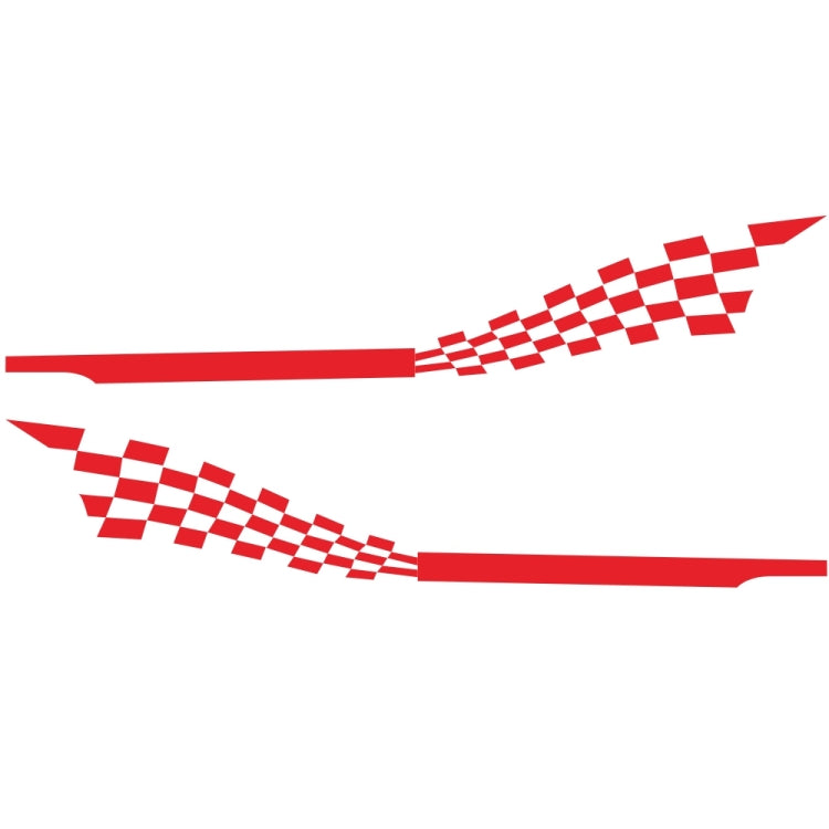 2 PCS/Set D-944 Striped Plaid Pattern Car Modified Decorative Sticker(Red) - free shipping - PMC TechLife - Order now!