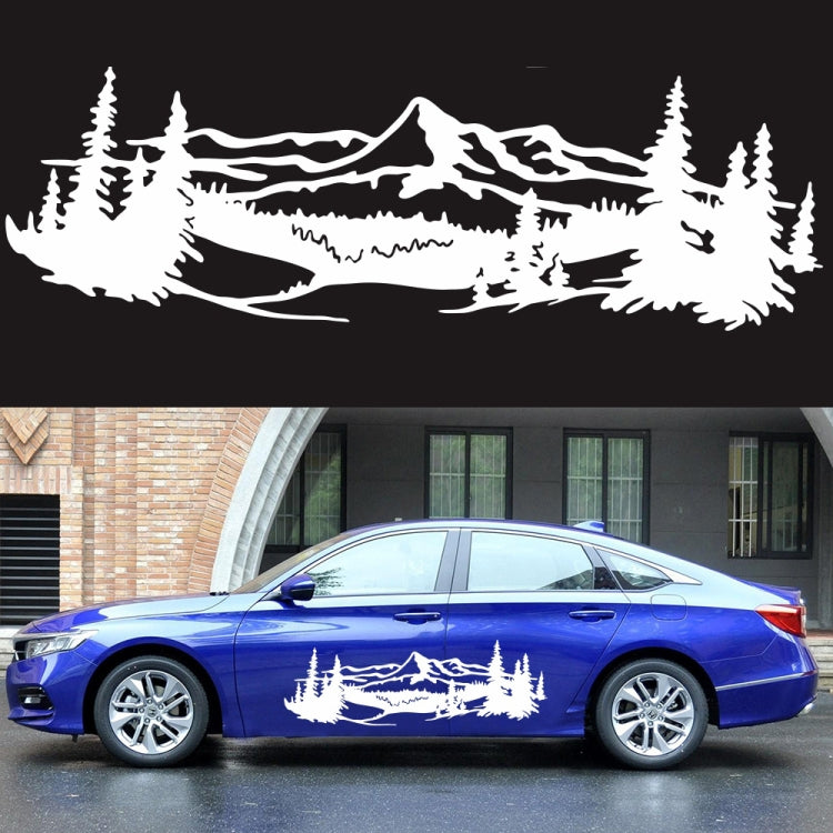 2 PCS/Set D-957 Mountains Pattern Car Modified Decorative Sticker(White) - Decorative Sticker by PMC TechLife | Online Shopping South Africa | PMC TechLife | Buy Now Pay Later Mobicred