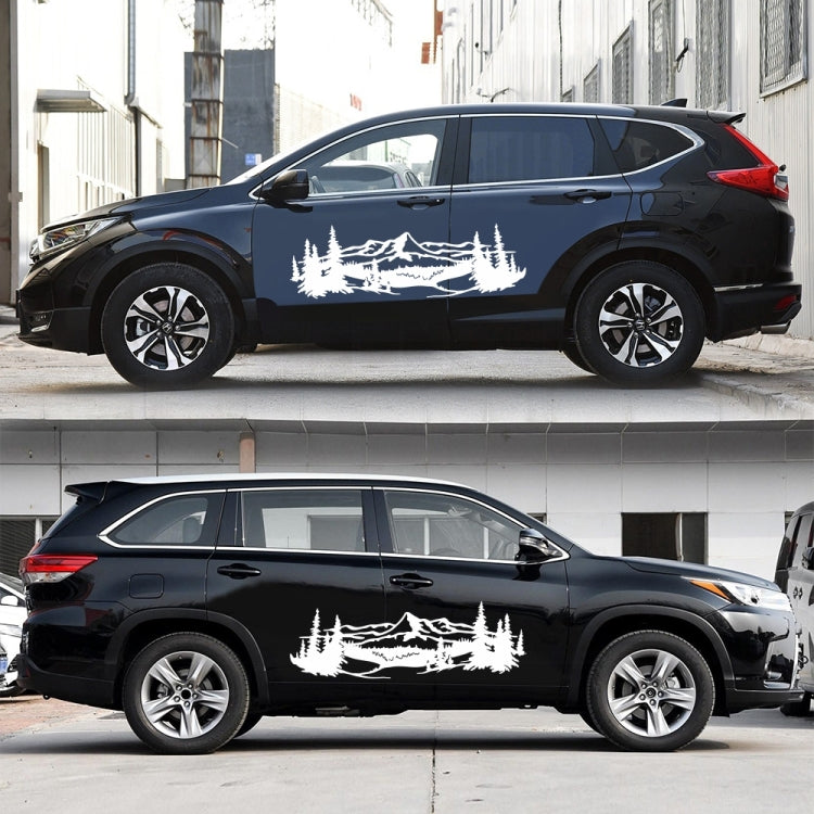 2 PCS/Set D-957 Mountains Pattern Car Modified Decorative Sticker(White) - Decorative Sticker by PMC TechLife | Online Shopping South Africa | PMC TechLife | Buy Now Pay Later Mobicred