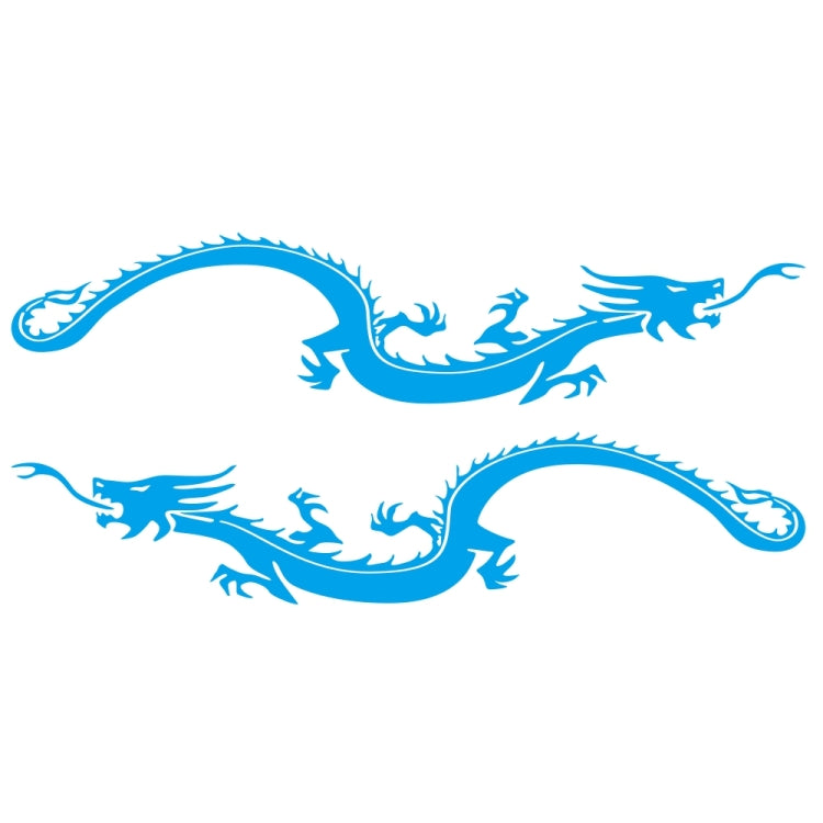 2 PCS/Set D-965 Dragon Pattern Car Modified Decorative Sticker(Blue) - Decorative Sticker by PMC TechLife | Online Shopping South Africa | PMC TechLife | Buy Now Pay Later Mobicred