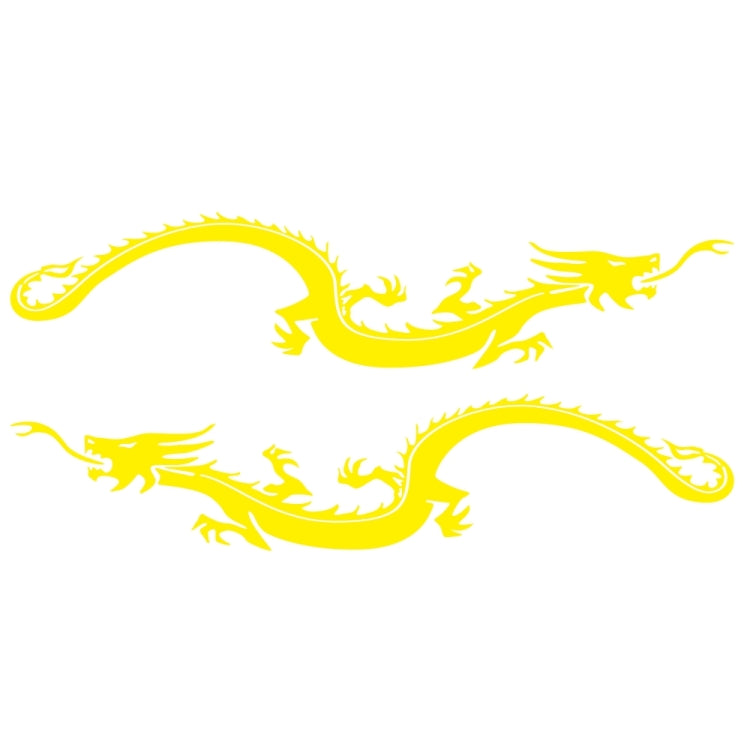 2 PCS/Set D-965 Dragon Pattern Car Modified Decorative Sticker(Yellow) - free shipping - PMC TechLife - Order now!