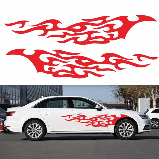 2 PCS/Set D-969 Flame Pattern Car Modified Decorative Sticker(Red) - Decorative Sticker by PMC Jewellery | Online Shopping South Africa | PMC Jewellery | Buy Now Pay Later Mobicred