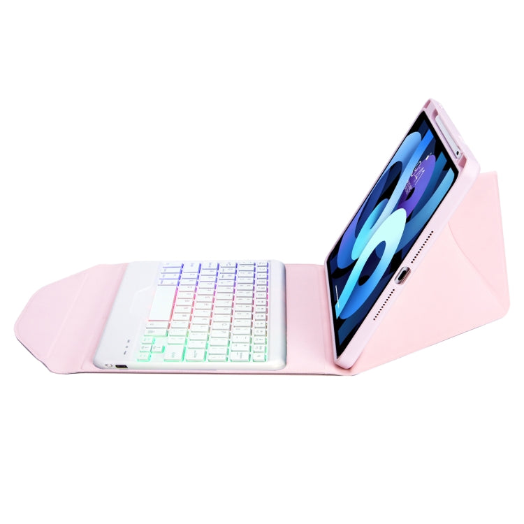 Z11BS Pen Slot Backlight Bluetooth Keyboard Leather Tablet Case For iPad Pro 11 2021/2020/2018(Pink) - For iPad Pro by PMC TechLife | Online Shopping South Africa | PMC TechLife