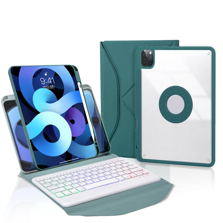 Z11BS Pen Slot Backlight Bluetooth Keyboard Leather Tablet Case For iPad Pro 11 2021/2020/2018(Green) - For iPad Pro by PMC TechLife | Online Shopping South Africa | PMC TechLife