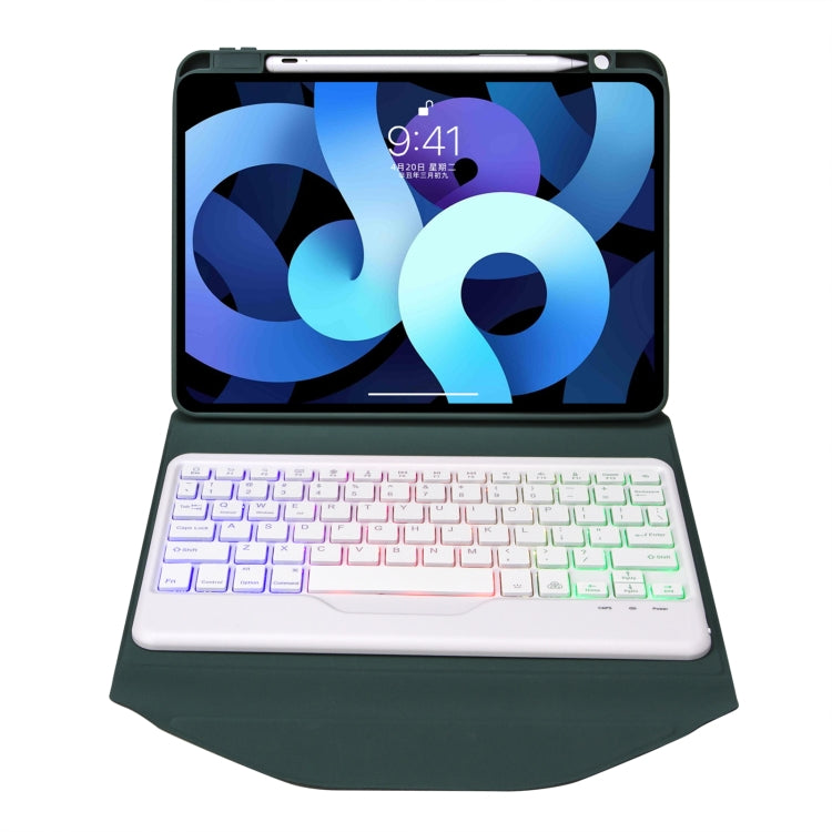 Z11BS Pen Slot Backlight Bluetooth Keyboard Leather Tablet Case For iPad Pro 11 2021/2020/2018(Green) - For iPad Pro by PMC TechLife | Online Shopping South Africa | PMC TechLife