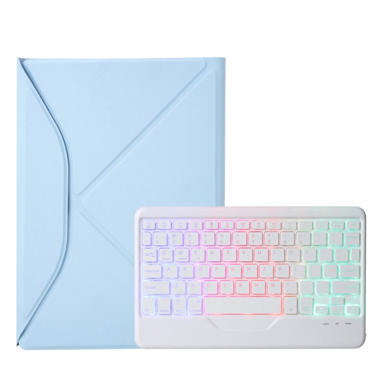 Z11BS Pen Slot Backlight Bluetooth Keyboard Leather Tablet Case For iPad Pro 11 2021/2020/2018(Sky Blue) - For iPad Pro by PMC TechLife | Online Shopping South Africa | PMC TechLife