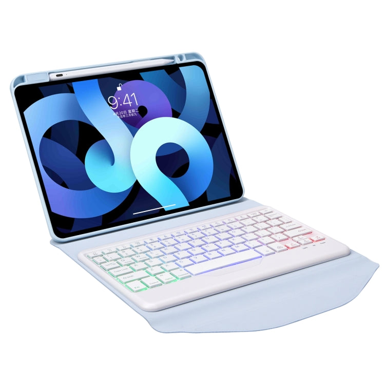 Z11BS Pen Slot Backlight Bluetooth Keyboard Leather Tablet Case For iPad Pro 11 2021/2020/2018(Sky Blue) - For iPad Pro by PMC TechLife | Online Shopping South Africa | PMC TechLife