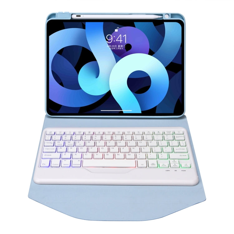Z11BS Pen Slot Backlight Bluetooth Keyboard Leather Tablet Case For iPad Pro 11 2021/2020/2018(Sky Blue) - For iPad Pro by PMC TechLife | Online Shopping South Africa | PMC TechLife