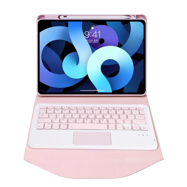 Z11B-A Pen Slot Touchpad Bluetooth Keyboard Leather Tablet Case For iPad Pro 11 2021/2020/2018(Pink) - For iPad Pro by PMC TechLife | Online Shopping South Africa | PMC TechLife