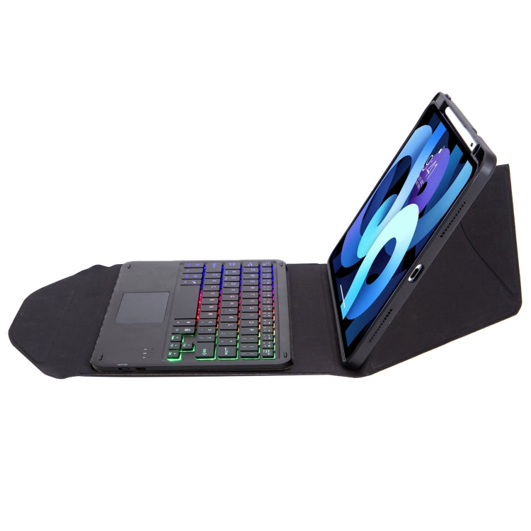 Z098B-AS Pen Slot Touchpad Backlight Bluetooth Keyboard Leather Tablet Case For iPad Air 11 2025 / 2024 / Air 5 / Air 4(Black) - For iPad Air by PMC TechLife | Online Shopping South Africa | PMC TechLife | Buy Now Pay Later Mobicred