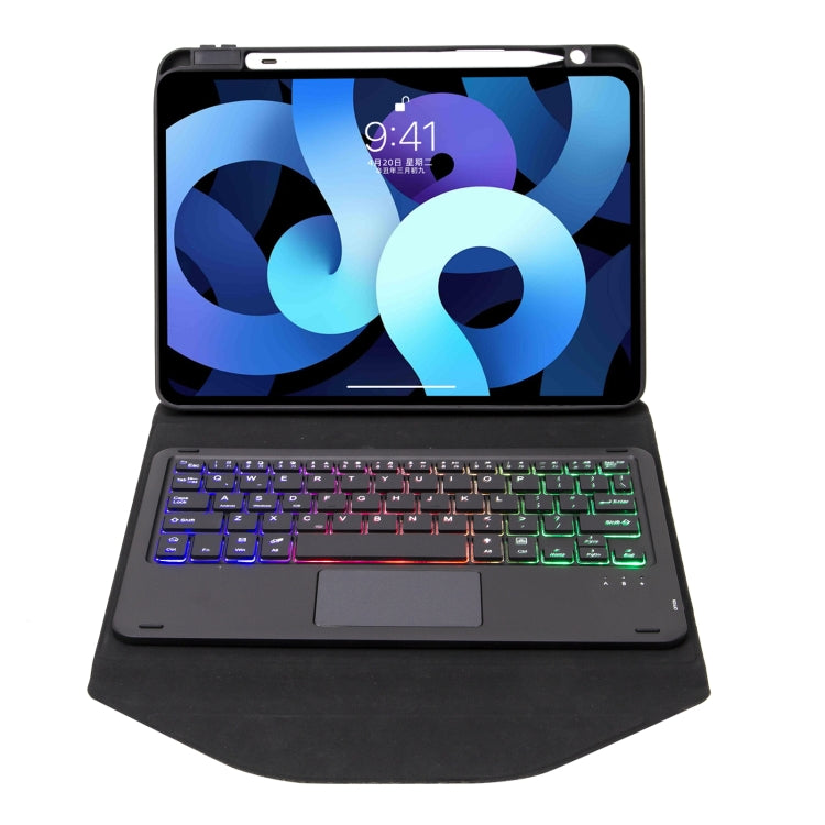 Z102B-AS Pen Slot Touchpad Backlight Bluetooth Keyboard Leather Tablet Case For iPad 10.2 2021/2020/2019(Black) - Universal by PMC TechLife | Online Shopping South Africa | PMC TechLife