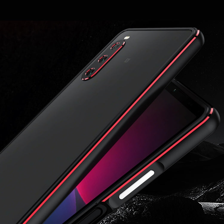 For Sony Xperia 10 ��� Aurora Series Lens Protector + Metal Frame Protective Phone Case(Purple+Silver) - Sony Cases by PMC TechLife | Online Shopping South Africa | PMC TechLife | Buy Now Pay Later Mobicred