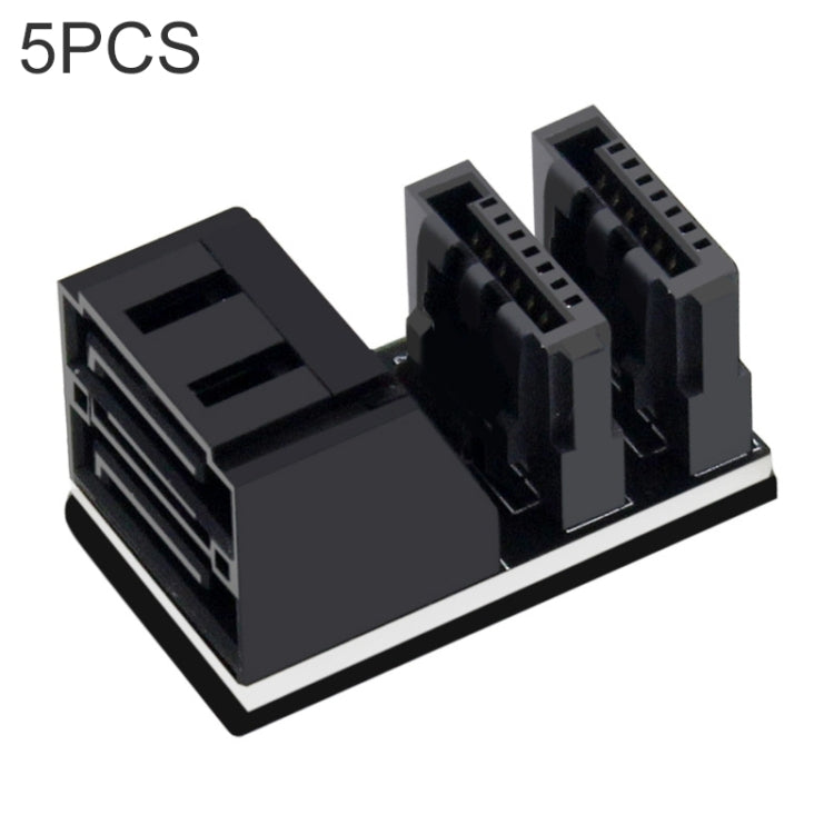 5 PCS Motherboard SATA 7Pin Dual Interface, Model:PH572 90 Degree - Others by PMC Jewellery | Online Shopping South Africa | PMC Jewellery | Buy Now Pay Later Mobicred