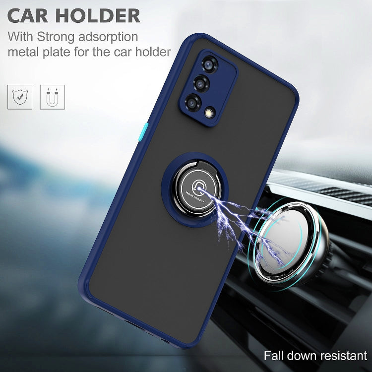 For OPPO A74 4G Q Shadow 1 Series TPU + PC Phone Case with Ring Holder(Black+Red) - OPPO Cases by PMC TechLife | Online Shopping South Africa | PMC TechLife | Buy Now Pay Later Mobicred